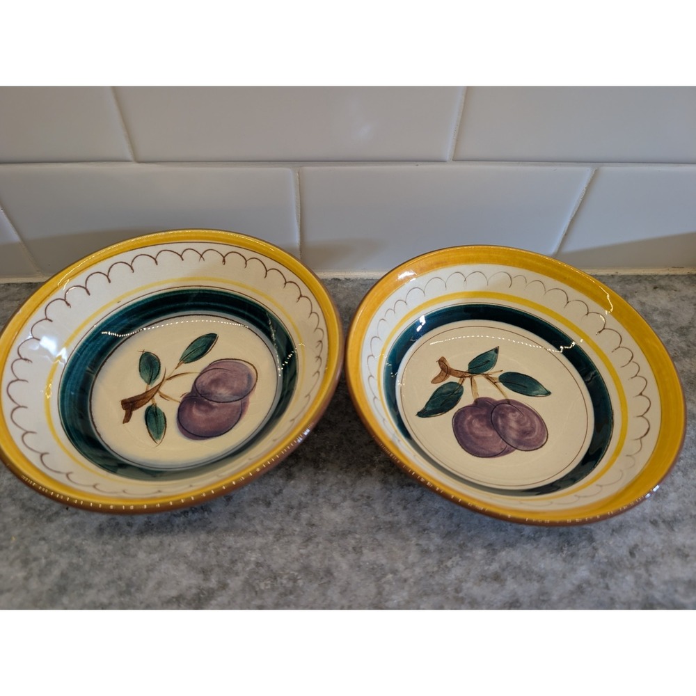 Vintage Stangl Terra Rose Fruit (Plum) Dessert Dish, 5.5"